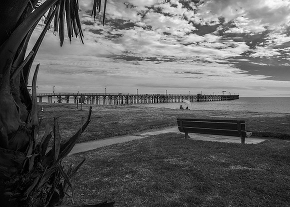 Bench At Santa Barbara Pier