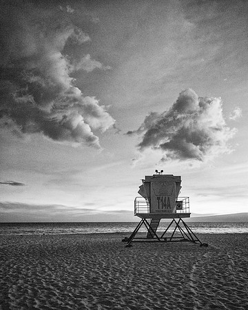 Shark Attacks Cloud- Life Guard Takes Shelter