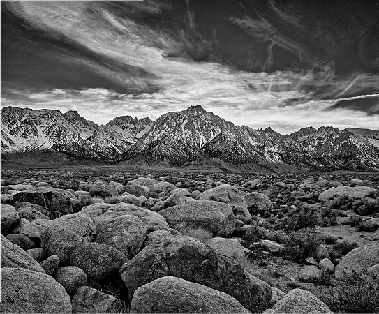 B&W-Mt.s Williamson & Whitney, Inyo, CA